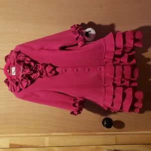 NWT Sarah Louise girls coat fushia size 6 toddler